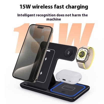 TriCharge 3-in-1 LED Wireless Stand